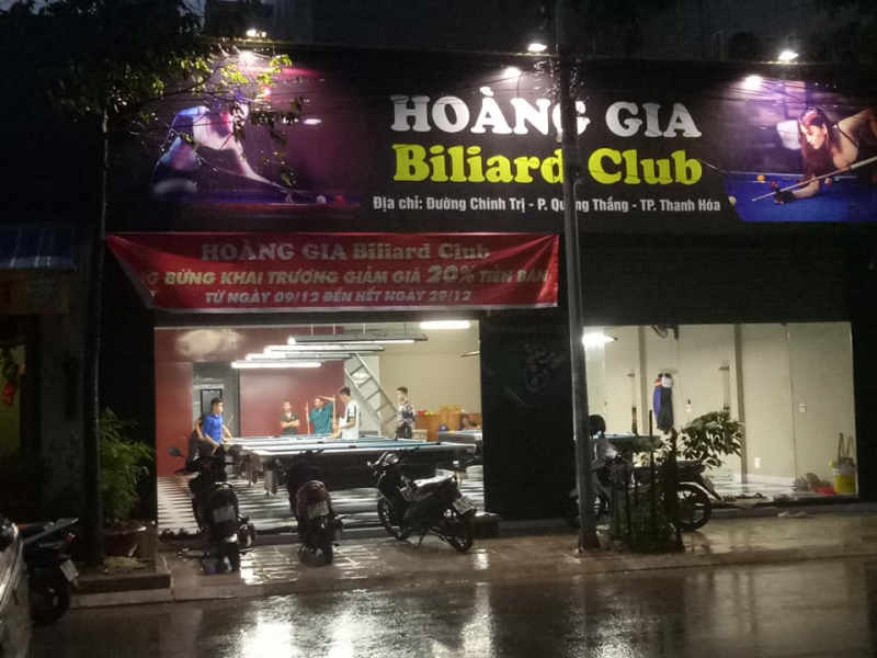 Hoàng Gia Billiard Club - Lô 62, đường Chính Trị, p. Quảng Thắng, Thanh Hóa