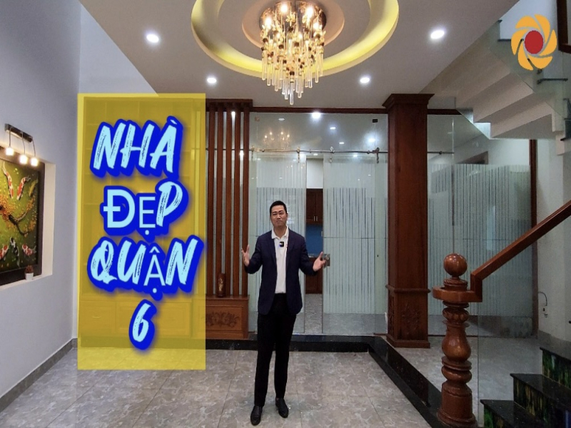 Bán nhà 1 trệt 3 lầu trung tâm quận 6 DT 146.4m2, mặt tiền trên 7m ngay sát bùng binh Phú Lâm